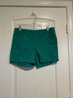 J. Crew Teal Mid-Rise Chino Shorts
